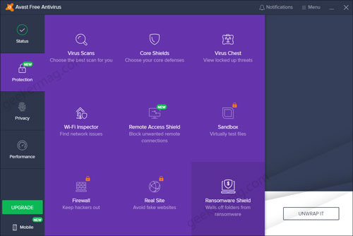 Avast Free Antivirus Ransomware Shield