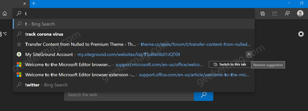 Microsoft Edge let you Delete Unwanted Autofill Entries in Omnibox 