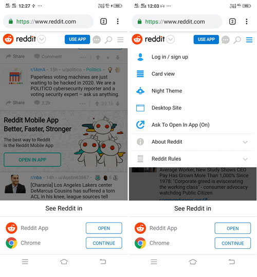 Without seeing iOS   Android dialog box Open Reddit site Directly - 28