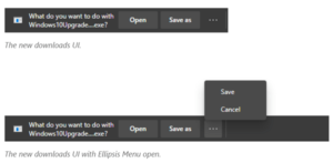 Microsoft Edge v86 gets a new Download UI Microsoft Edge old download UI