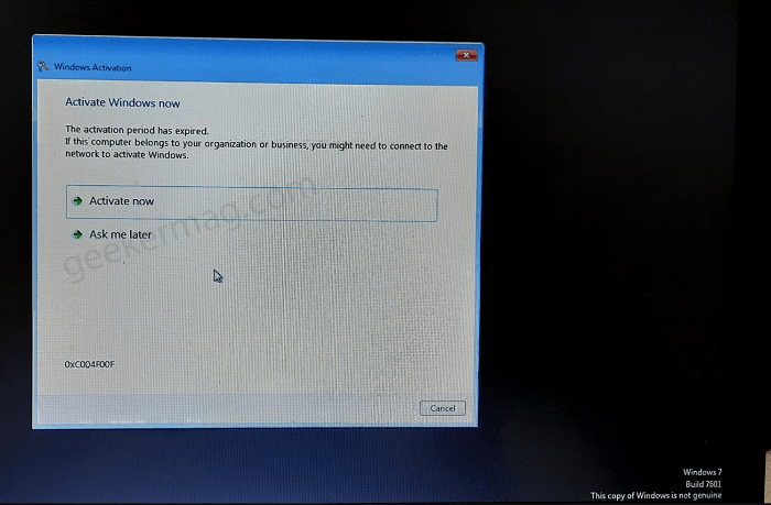 windows build 7601 not genuine fix