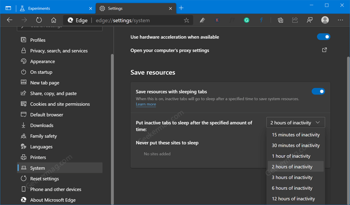 Microsoft Edge gets a new  Sleeping tabs  feature - 71