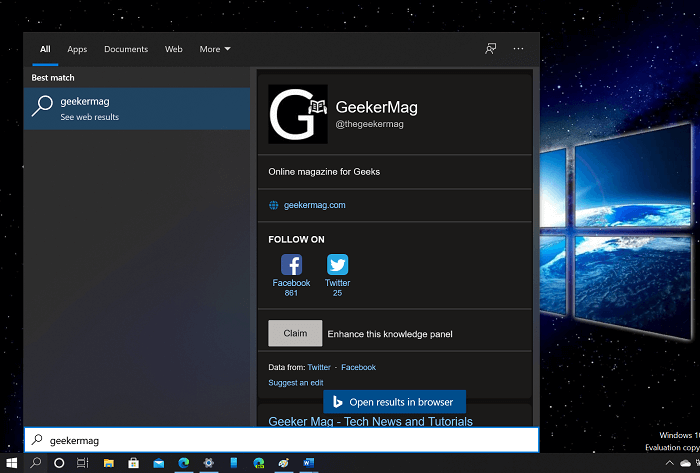 Windows 10 Search results now support Dark Theme - 79