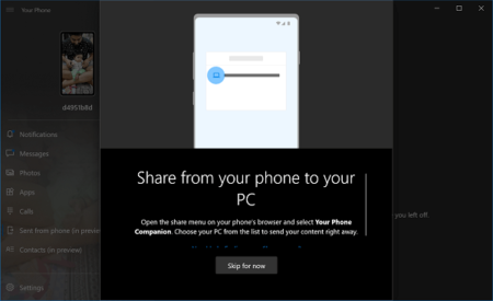 Your Phone app to get 'Contacts', 'Sent from Phone' and UI Changes