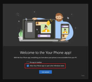 Your Phone app to get Startup Setting Allow Your phone app to open when Windows Starts