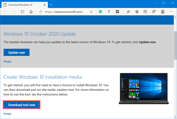 create windows 10 22h2 update installation media