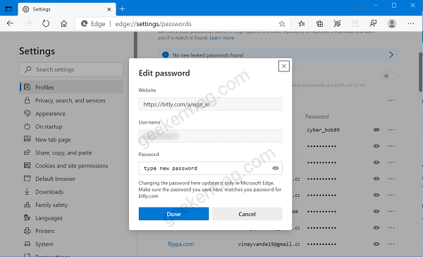 samsung settings passwords