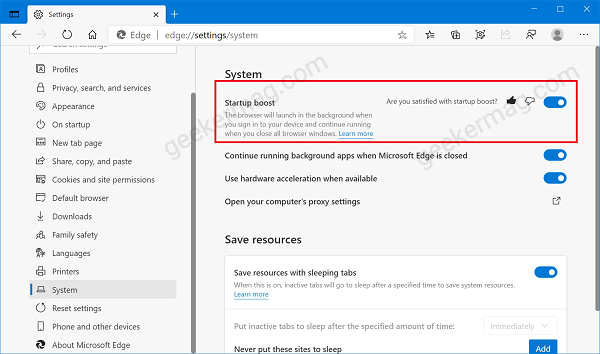 How to Enable or Disable Startup Boost to Open Edge Quickly - 14