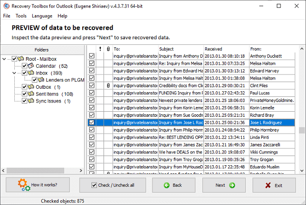 Use Recovery Toolbox for Outlook to Open and Repair Corrupted PST Files - 94