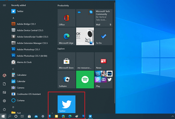 Microsoft Edge let you Pin Sites Windows 10 Start Menu 