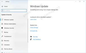 Fix - Something went wrong. Try to reopen Settings later in Windows 10