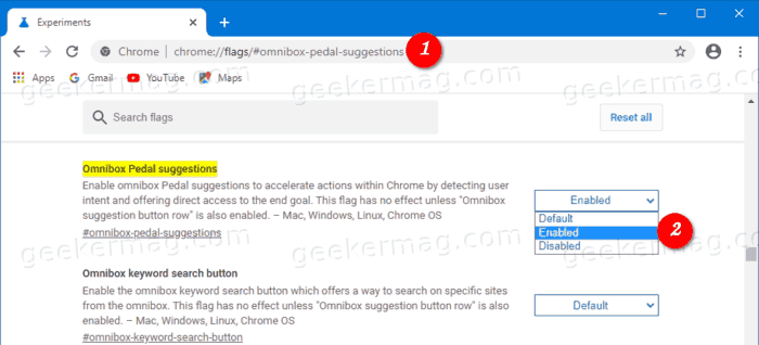 How to Enable Chrome Actions in Google Chrome 87 - 20