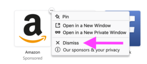 Firefox v83 showing Sponsored Top Sites to some users Firefox v83 showing Sponsored Top Sites to some users