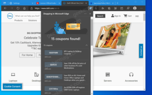 How to Enable and Disable Shopping Site Coupons feature in Microsoft Edge Microsoft Edge Showing Coupons in Address bar