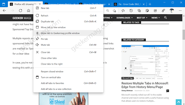 Microsoft Edge let you move tabs between different profiles - 20