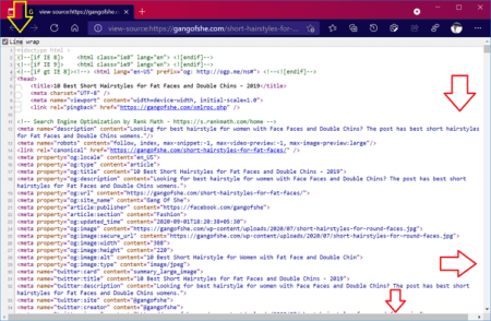 Microsoft Edge receives line wrapping for the source view