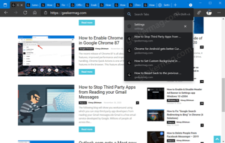 How to Enable and Use Tab Search Feature in Microsoft Edge
