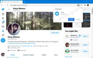 How to Install PWAs using Google Chrome on Windows 10