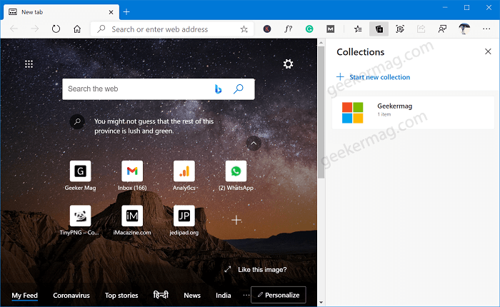 Collections feature in Microsoft Edge and How to Use them  - 53