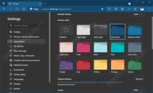 How to Set Custom Accent Color to Edge Default Theme