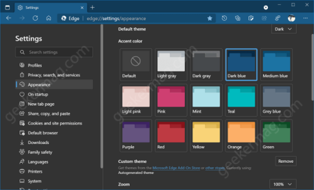 How to Set Custom Accent Color to Edge Default Theme