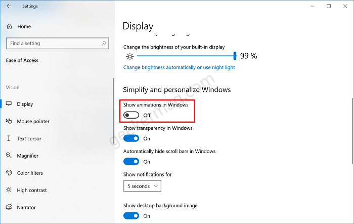 Top 158 How To Turn Off Animation In Windows 10