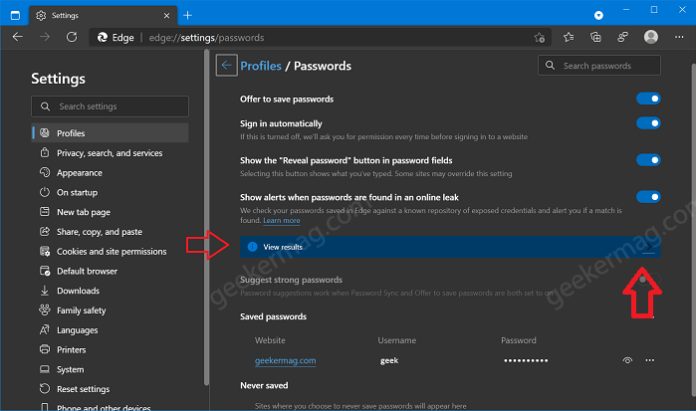 view compromised passwords iphone