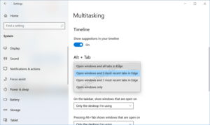 Microsoft Edge let you disable Alt+Tab Experience in Windows 10