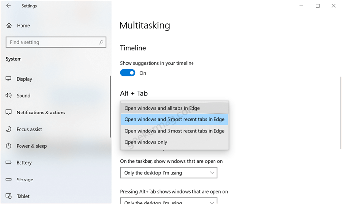 Microsoft Edge let you disable Alt Tab Experience in Windows 10 - 50