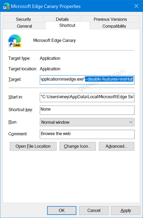 Disable All Flyout Menus in Microsoft Edge