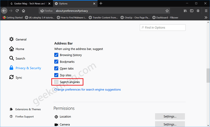 Firefox v85 let you disable Search engine suggestion in addressbar - 28