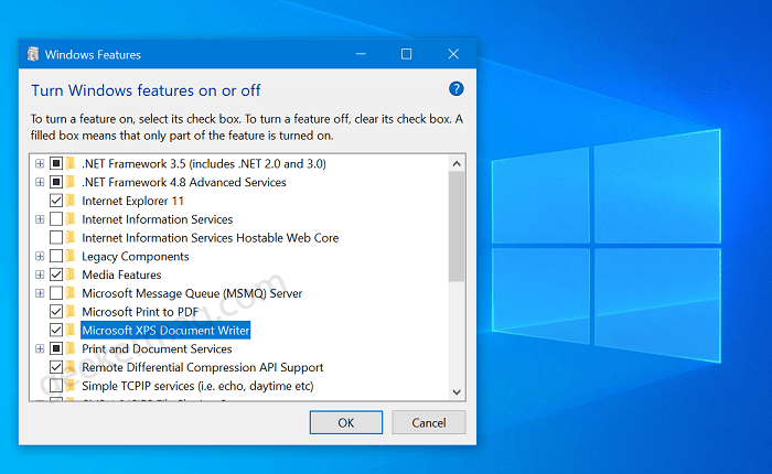 Install Microsoft XPS Document Writer if Missing in Windows 10 - 45