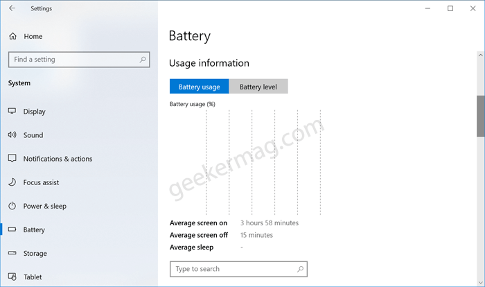 battery status windows 10