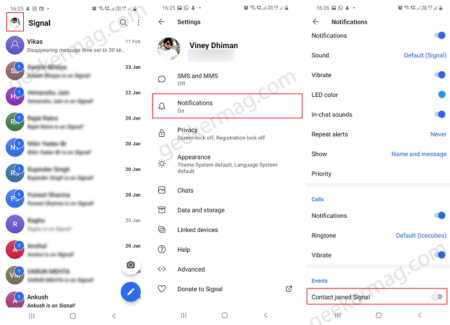 How to Disable Signal's Contact Join Notification