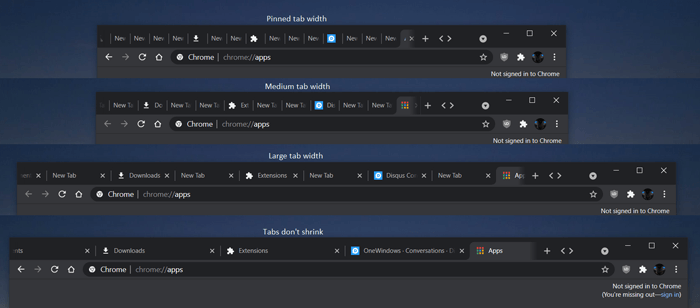 Chrome Tab Scrolling feature let you change the Width of Tab - 67