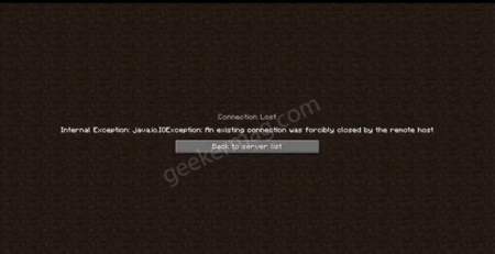 Fix - An existing connection was forcibly closed by Remote Host on Minecraft