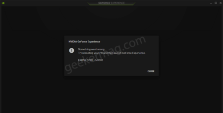 Fix - NVIDIA Geforce Experience not opening in Windows 10