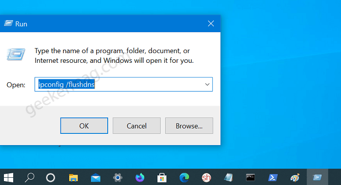 How to Flush DNS Cache in Windows 10 using RUN