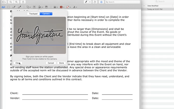 annotate word document in mac preview signature