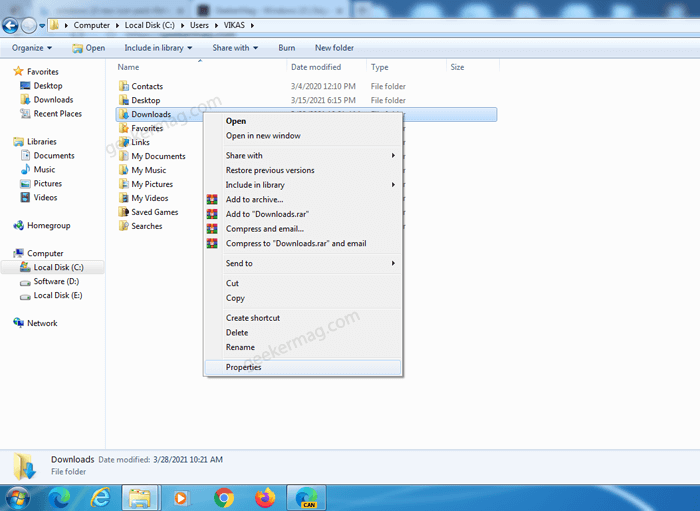 Download User Folder