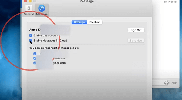 enable message in icloud - iMessage app