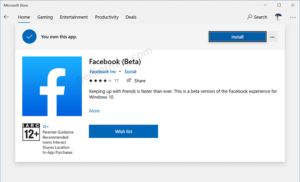 facebook software free download for windows 10