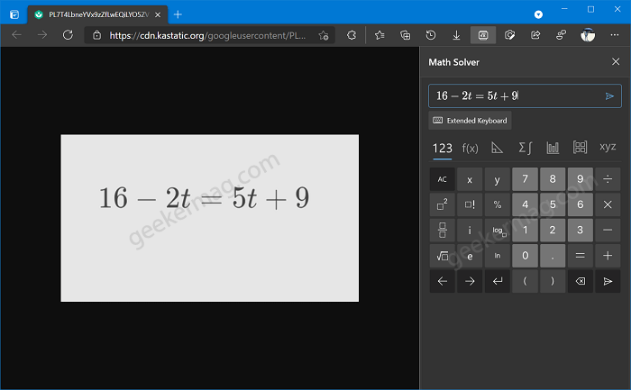 Math Solver - Type Math Problem in Edge