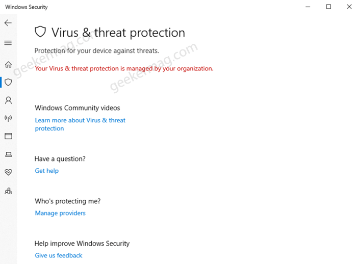 Fix   Your Virus and Threat Protection is Managed by your Organization in Windows 10 - 90