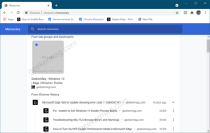 How to Enable and Use Memories feature in Chrome How to Enable and Use Memories feature in Chrome
