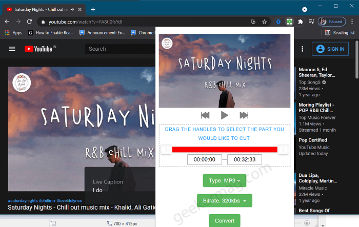 download youtube mp3 chrome extension