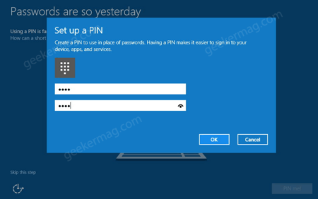 Fix - Windows 10 Installation Stuck on 'Set up a Pin' Screen