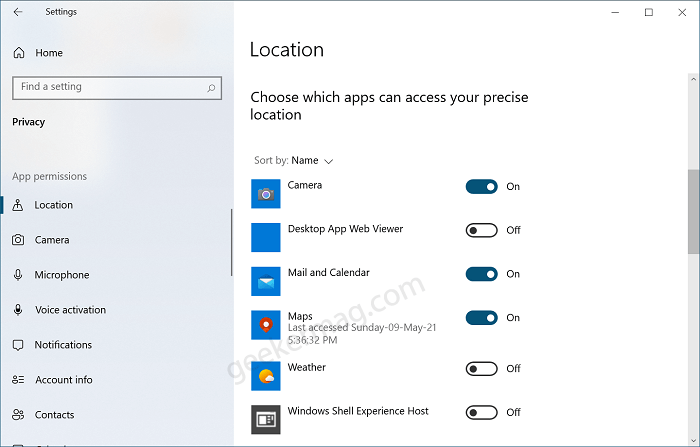 windows 10 location wrong