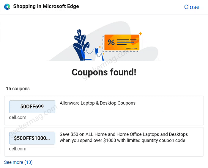 How to Enable   Use Shopping Site Coupons feature in Microsoft Edge - 21