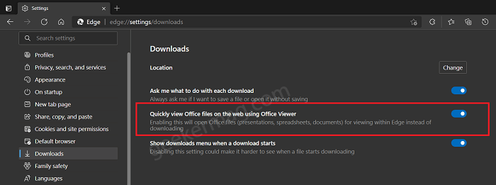 How to Enable or Disable Office Viewer in Microsoft Edge  Canary or Dev  - 51